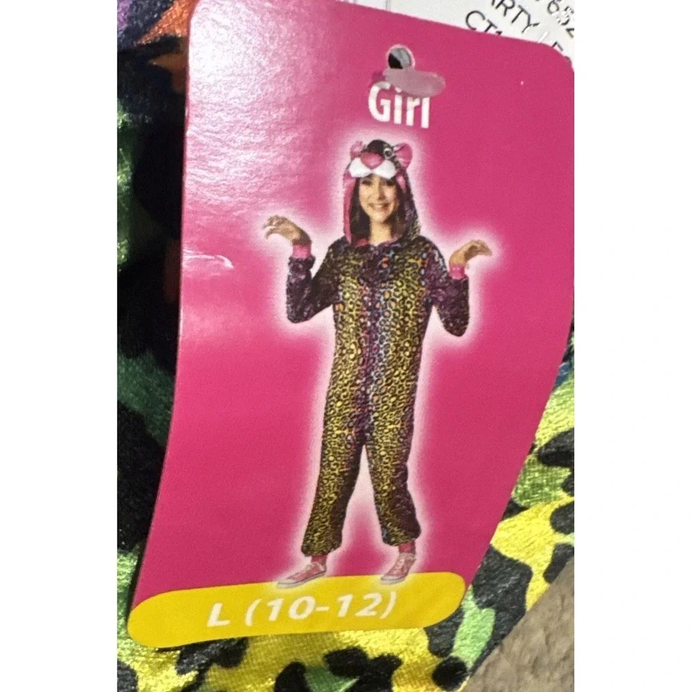 Party Animal Neon Giraffe Halloween Costume Size Large (10-12) New - Picture 4 of 5
